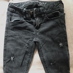 black ripped skinny